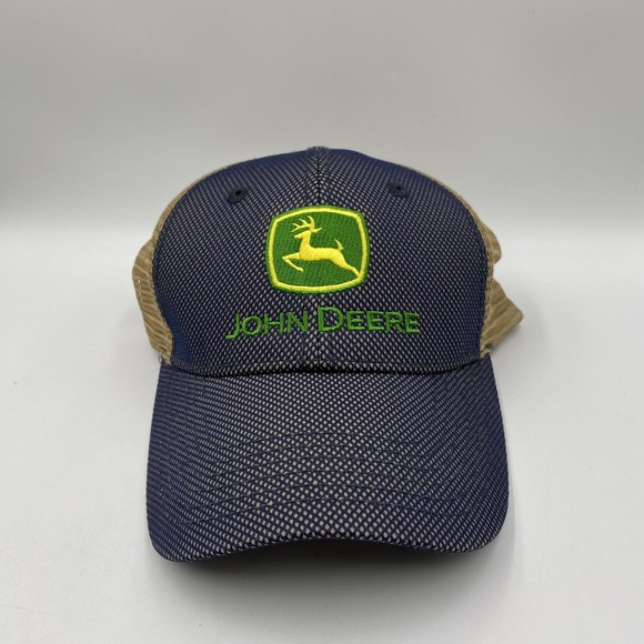 John‎ Deere Hat Cap Snap Back Neon Yellow Mesh Trucker Reflective Mens One Size - Picture 13 of 13
